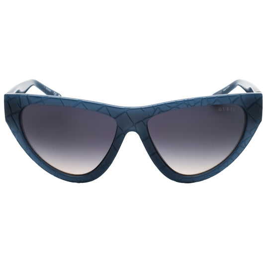 Guess Gu00151 84B Shiny Light Blue / Gradient Smoke Sunglasses Female  57X15X135 One Size