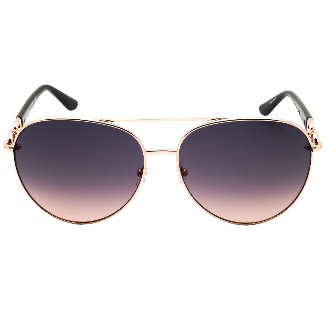 Guess GU00158 28B shiny rose gold / gradient smoke Sunglasses Female 61X15X130 One Size