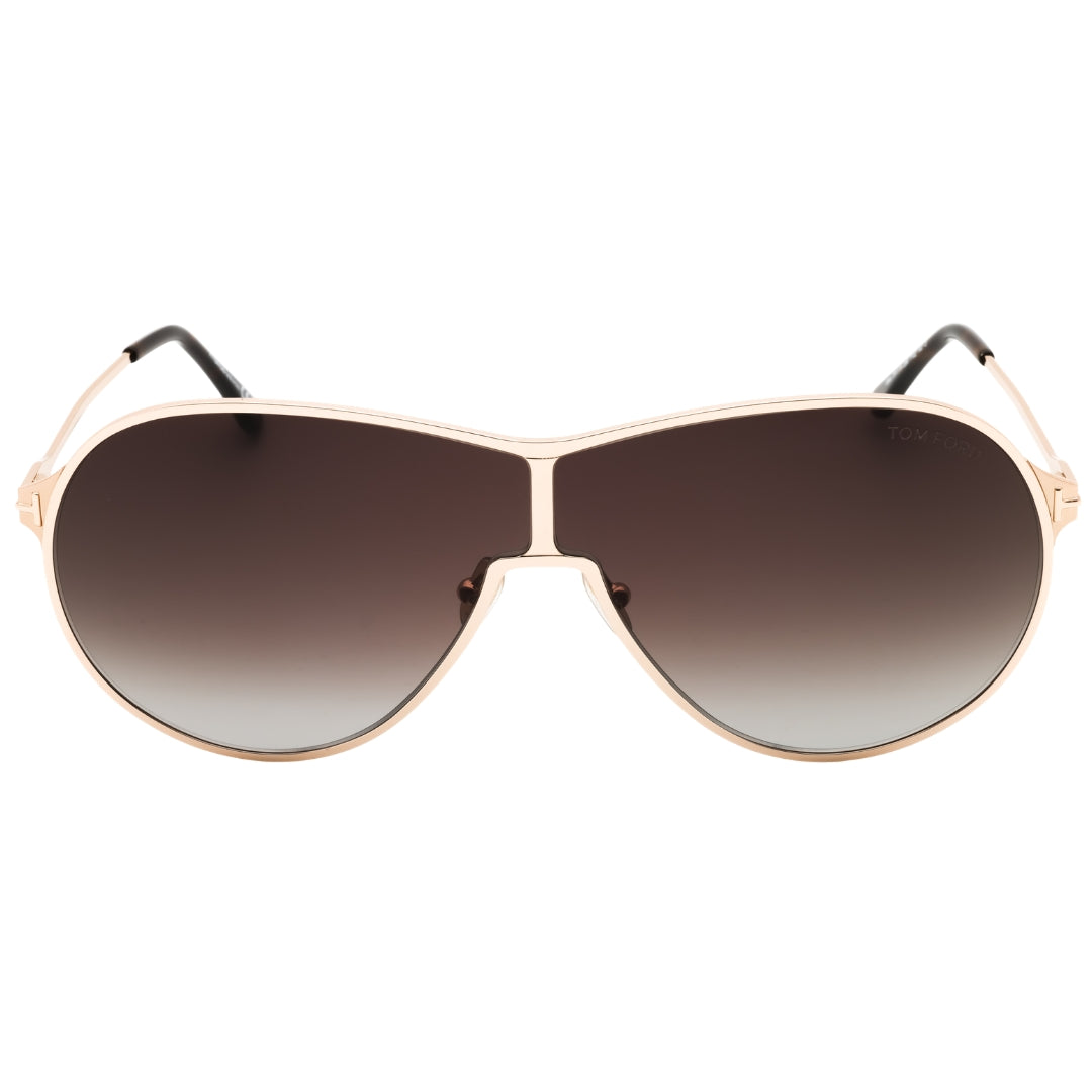 Tom Ford FT1174 Gaia 28K shiny rose gold / gradient roviex Sunglasses Female 71X2X140 One Size