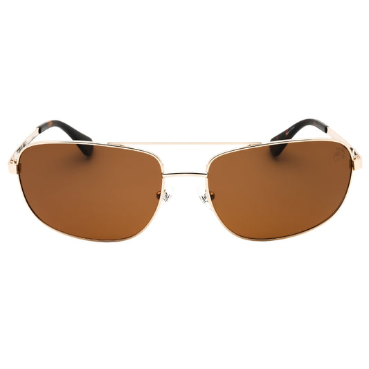 Timberland Brown Polarized Lens Gold Sunglasses One Size