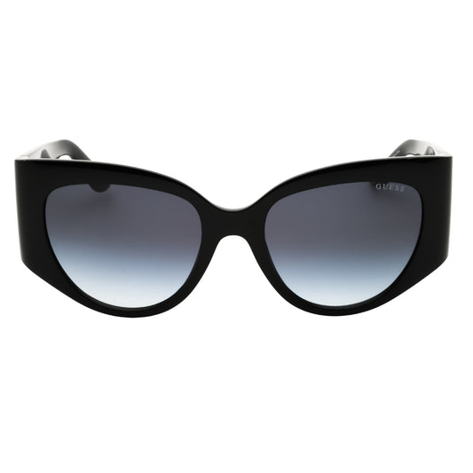 Guess GU00202 01B shiny black  / gradient smoke Sunglasses Female 54X19X135 One Size