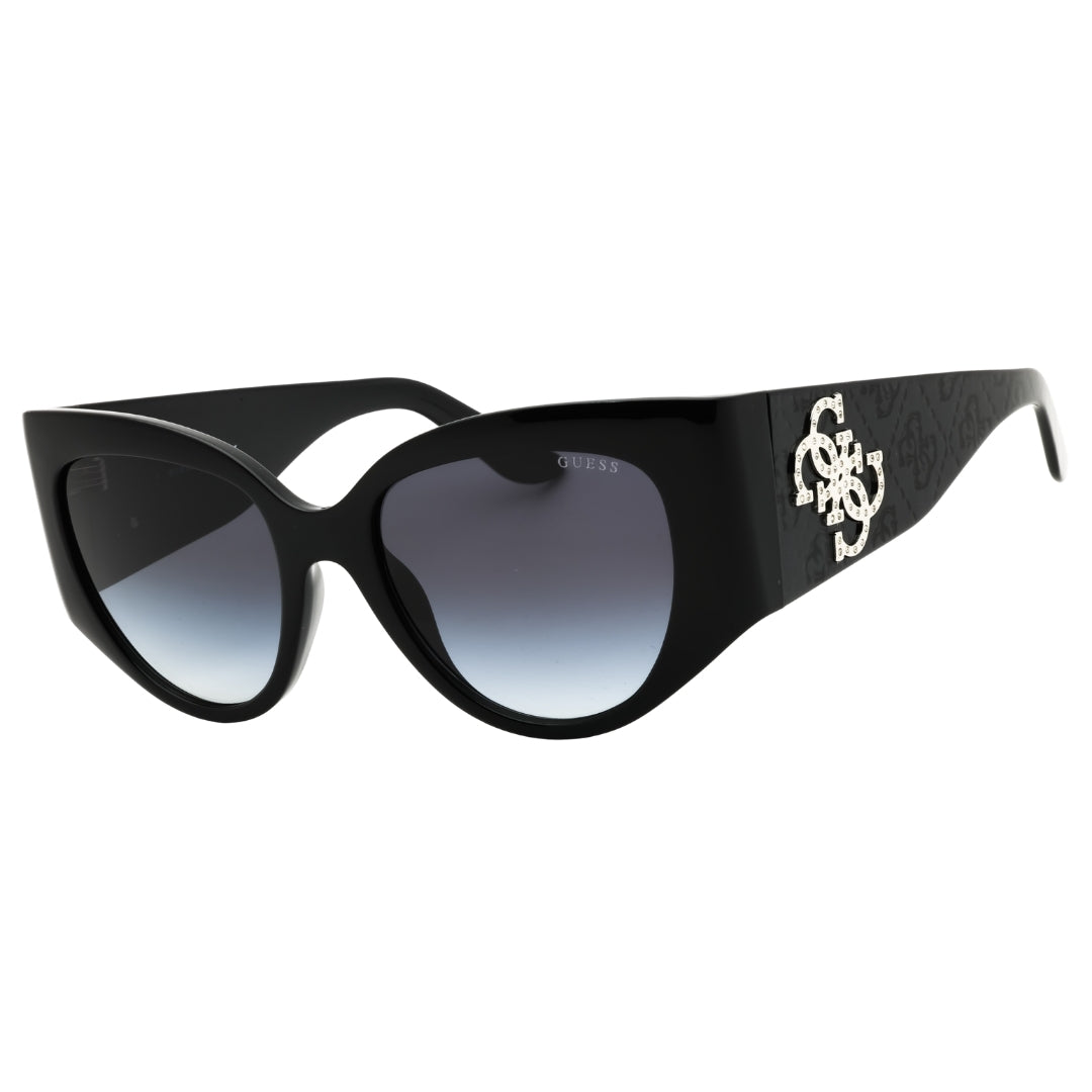 Guess GU00202 01B shiny black  / gradient smoke Sunglasses Female 54X19X135 One Size