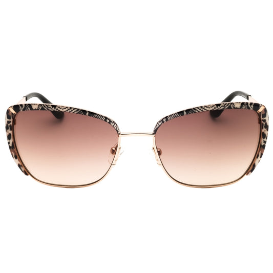Guess Gu00218 28F Shiny Rose Gold / Gradient Brown Sunglasses Female 57X18X140 One Size
