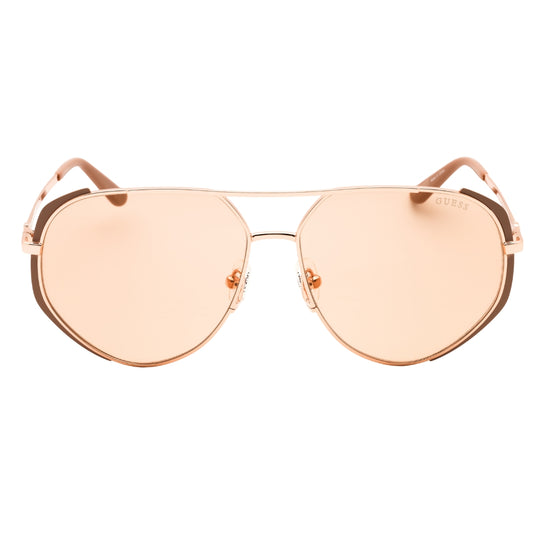 Guess GU00219 58E Matte Beige / Polished Rose Gold Sunglasses Female 59X13X140 One Size
