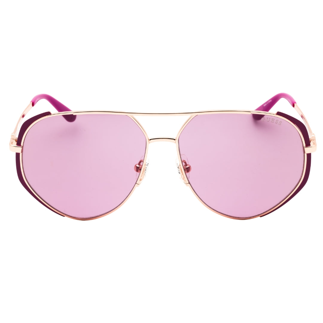 Guess GU00219 82Y Matte Purple / Shiny Rose Gold Sunglasses Female 59X13X140 One Size