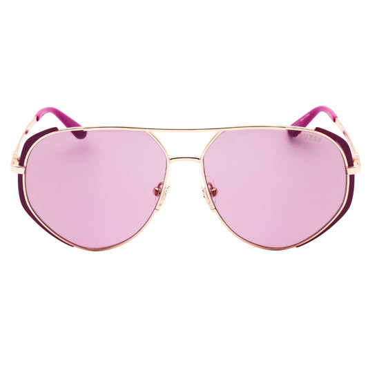 Guess GU00219 82Y Matte Purple / Shiny Rose Gold Sunglasses Female 59X13X140 One Size