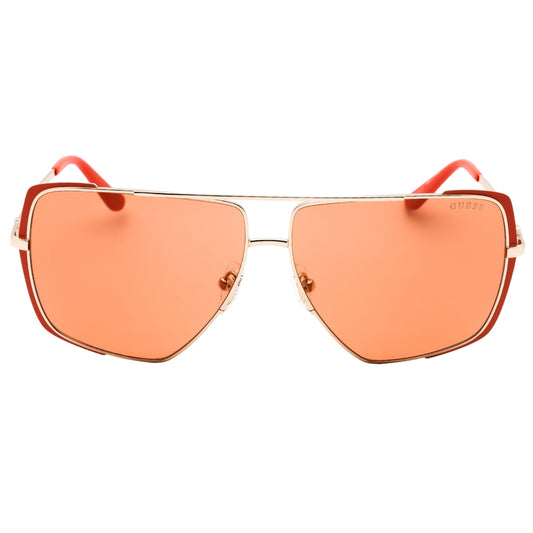 Guess Matte Orange Design Silver Sunglasses One Size