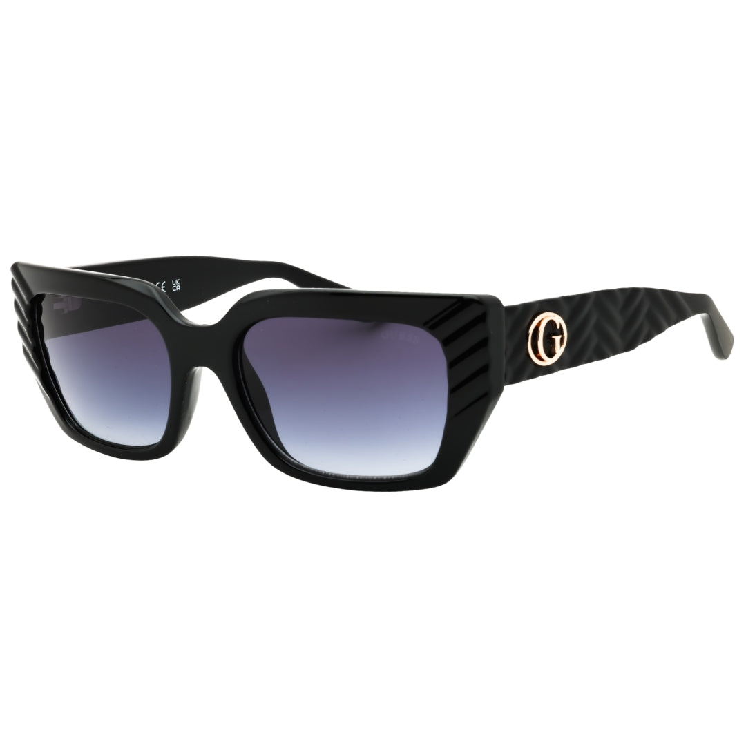 Guess Gu00254 01B Shiny Black  / Gradient Smoke Sunglasses Female 55X18X135 One Size