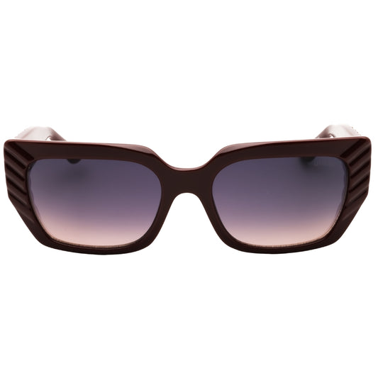 Guess Gu00254 69Z Shiny Bordeaux / Smoke Rose Gradient Sunglasses Female 55X18X135 One Size