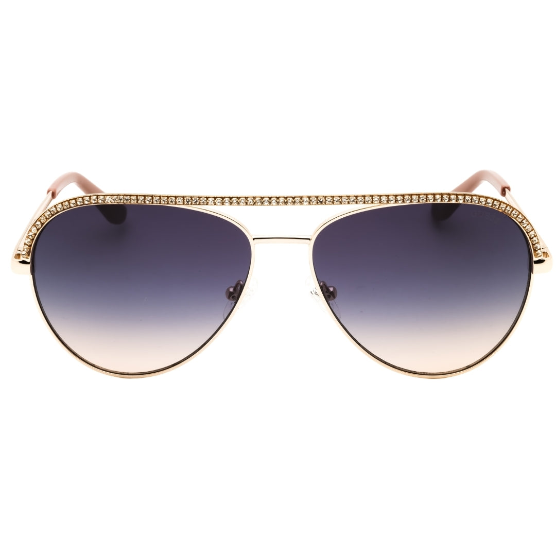 Guess Gu00271 32B Gold / Gradient Smoke Sunglasses Female 60X15X140 One Size