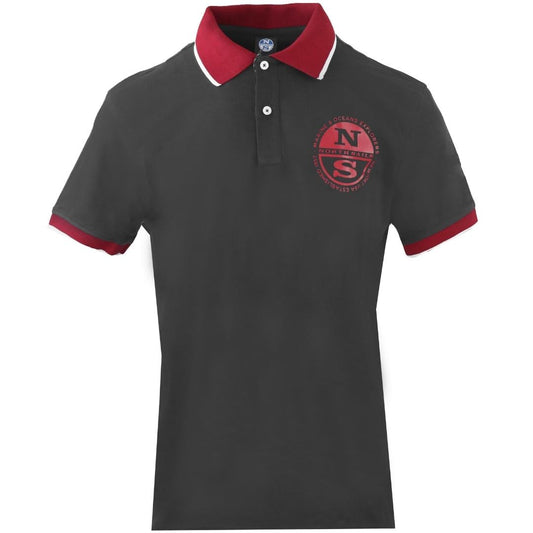North Sails NS Colour Block Black Polo Shirt