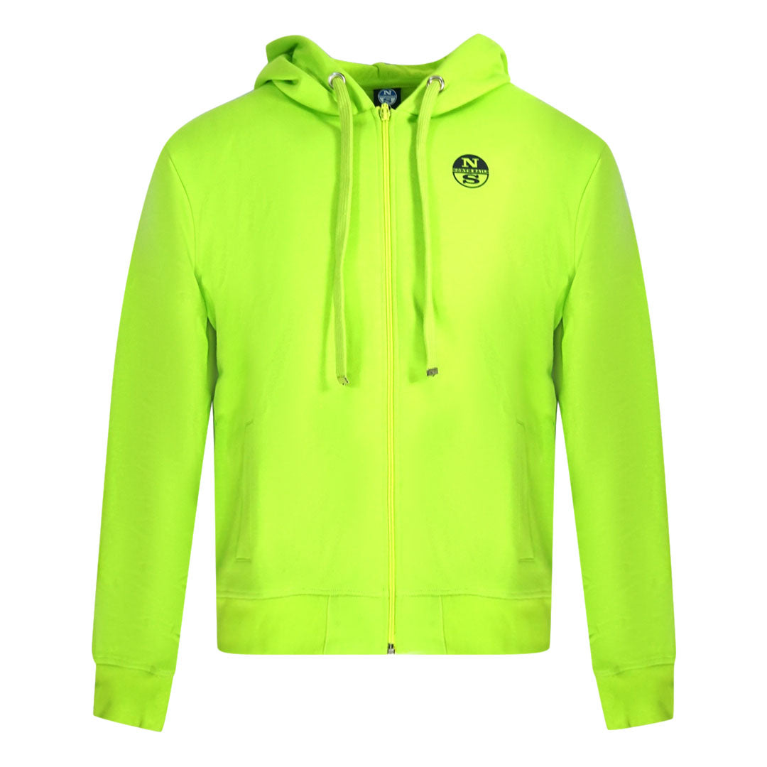 North Sails Logo Green Zip Hoodie