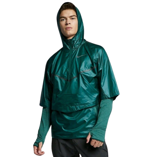 NIKE 933419-372 SIV 372 DARK GREEN NIKE STANDARD FIT CONVERTIBLE L/S TOP/JACKET 933410 MENS S