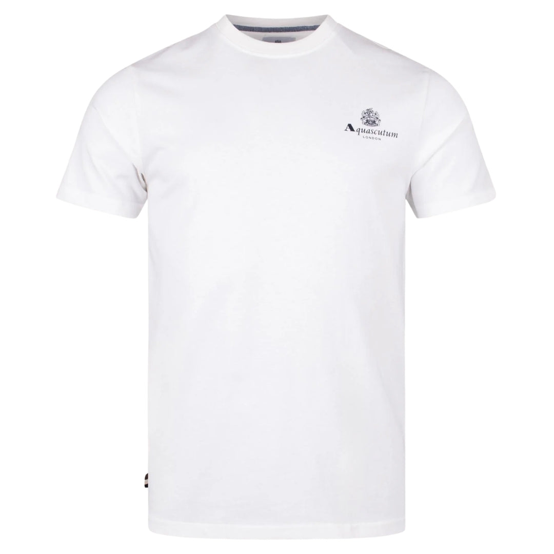 Aquascutum Active Small Logo Optical White T-Shirt