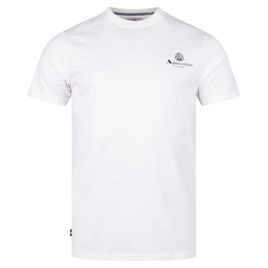 Aquascutum Active Small Logo Optical White T-Shirt