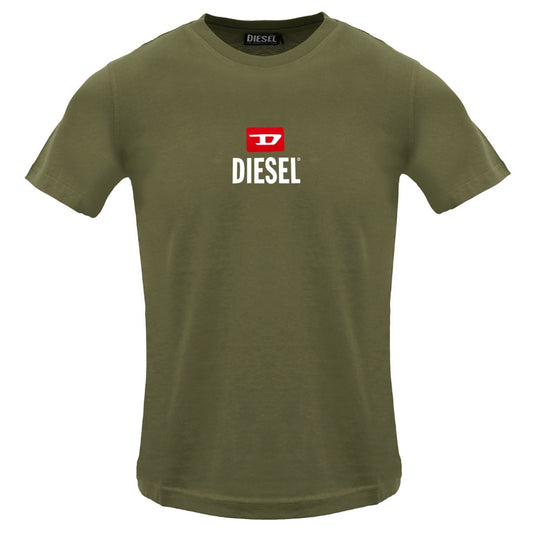 Diesel Just Small New D Logo Green Deep Depths T-Shirt