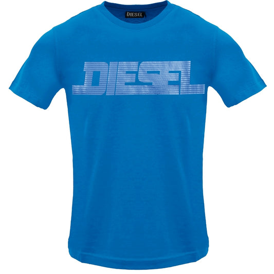Diesel Monotone Diesel Logo Blue Sapphire T-Shirt