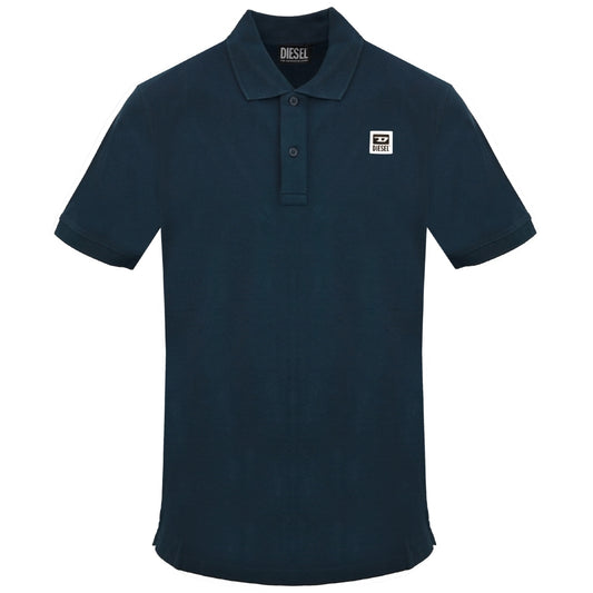 Diesel Small Patch Logo Navy Blue Total Eclipse Polo Shirt