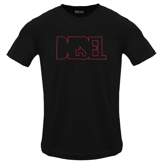 Diesel Outlined Logo Black Caviar T-Shirt