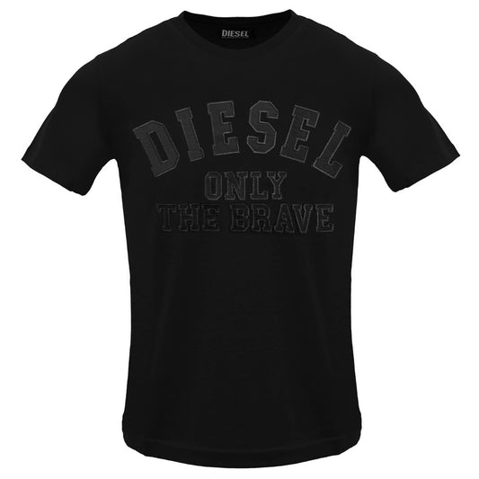 Diesel Monotone Embossed Logo Black Caviar T-Shirt