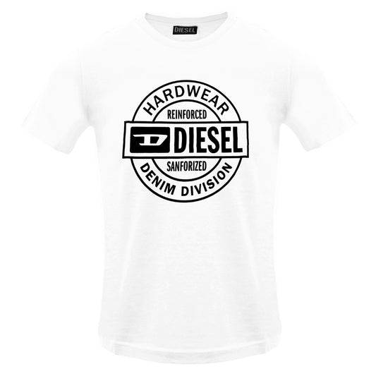 Diesel Hardware Circle Logo Bright White T-Shirt