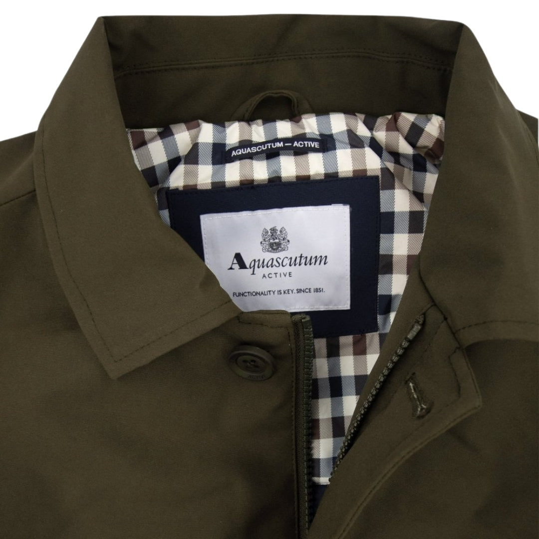 Aquascutum Active Shell Active Mid Trench Army Green S
