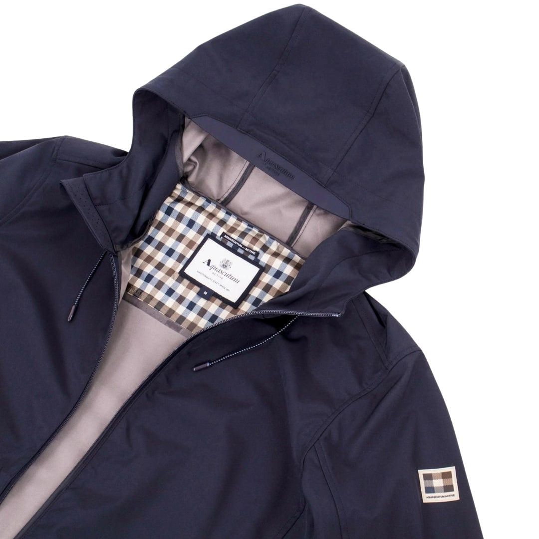Aquascutum Active Shell Hybrid Hooded Jacket Navy S