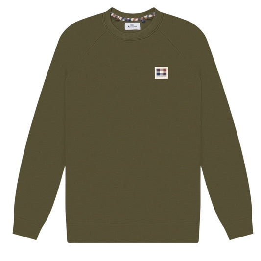 Aquascutum Active Patch Crewneck Army Green S