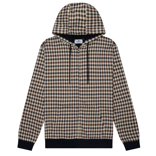 Aquascutum Active Club Check Fz Hoodie Navy S