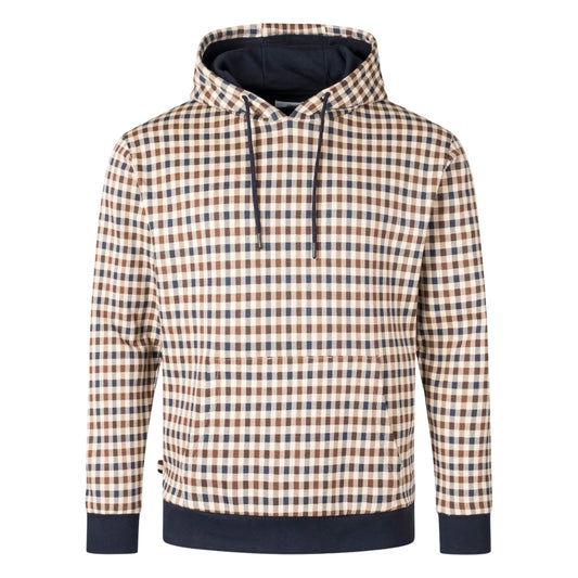 Aquascutum Active Club Check Hoodie Navy S