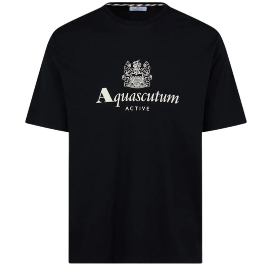 Aquascutum Active Big Logo T-Shirt Black S