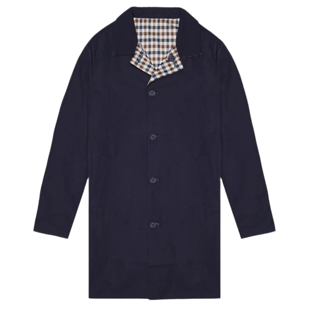 Aquascutum Active ARCHIVAL REVERSIBLE MID COAT AA_A005_JK003 BLUE NAVY Jacket Mens L