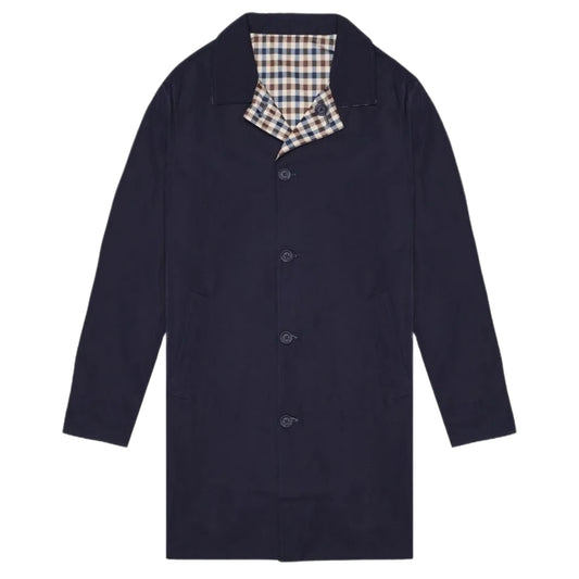 Aquascutum Active ARCHIVAL REVERSIBLE MID COAT AA_A005_JK003 BLUE NAVY Jacket Mens L