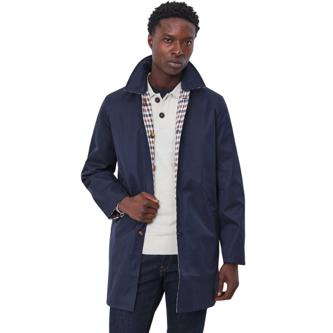 Aquascutum Active ARCHIVAL REVERSIBLE MID COAT AA_A005_JK003 BLUE NAVY Jacket Mens L
