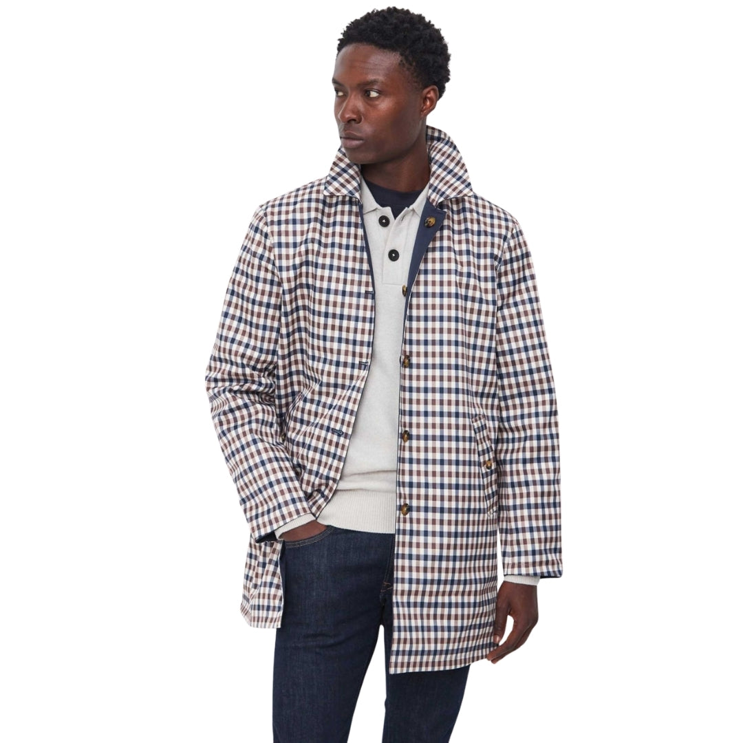Aquascutum Active ARCHIVAL REVERSIBLE MID COAT AA_A005_JK003 BLUE NAVY Jacket Mens L