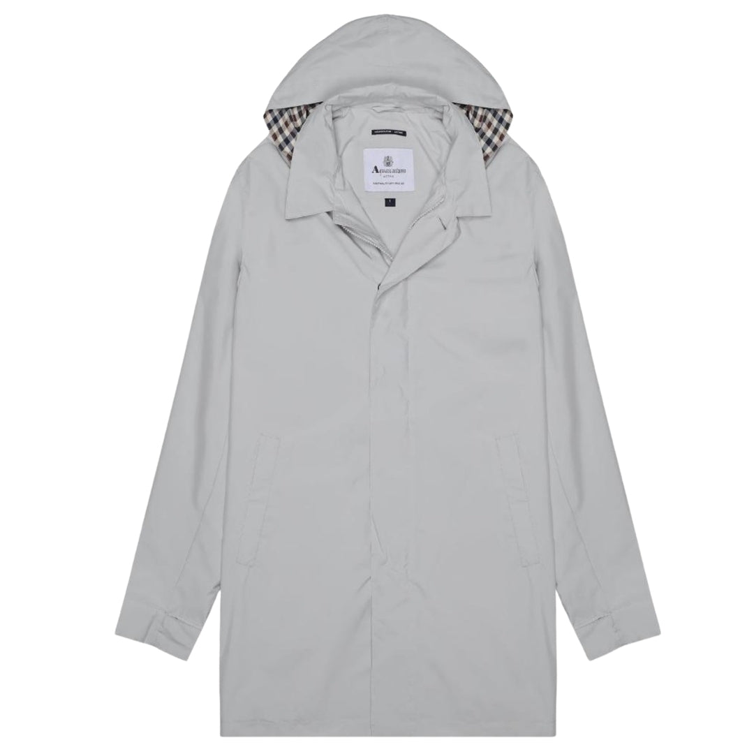 Aquascutum Active Active Packable Trench Antarctica Grey Jacket M