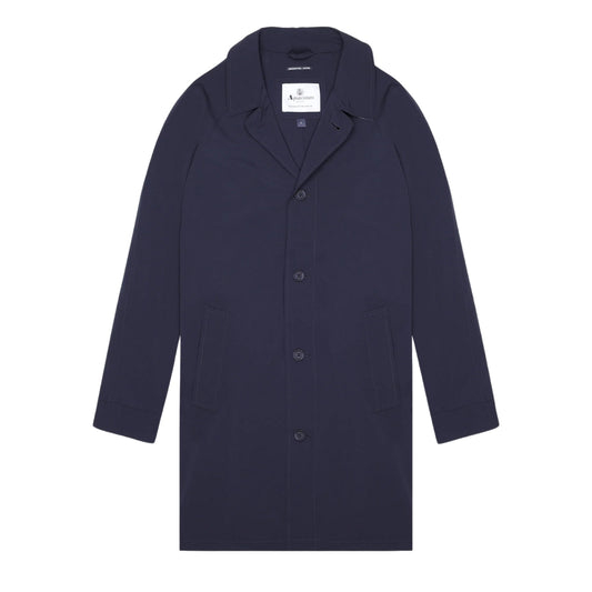 Aquascutum Active Stretch Caban Trench Coat Navy S
