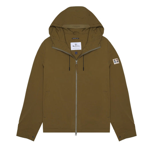 Aquascutum Active Hooded Stretch Windbreaker Army Green S