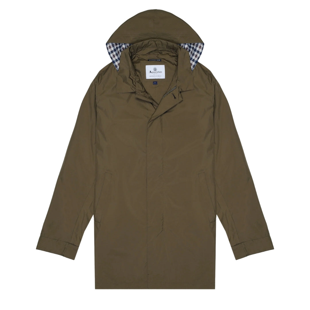 Aquascutum Active Rlg Packable Trench Army Green Jacket
