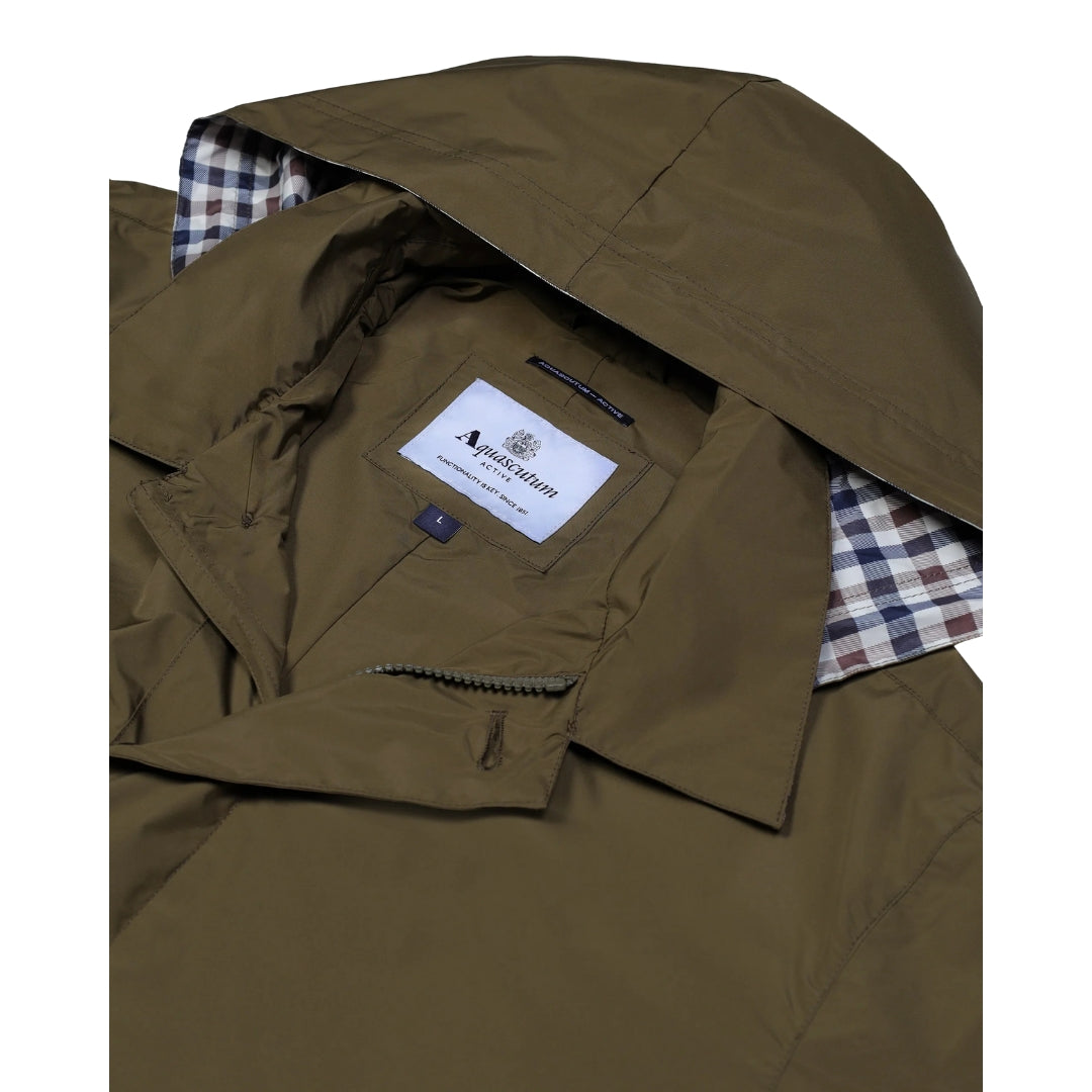 Aquascutum Active Rlg Packable Trench Army Green Jacket