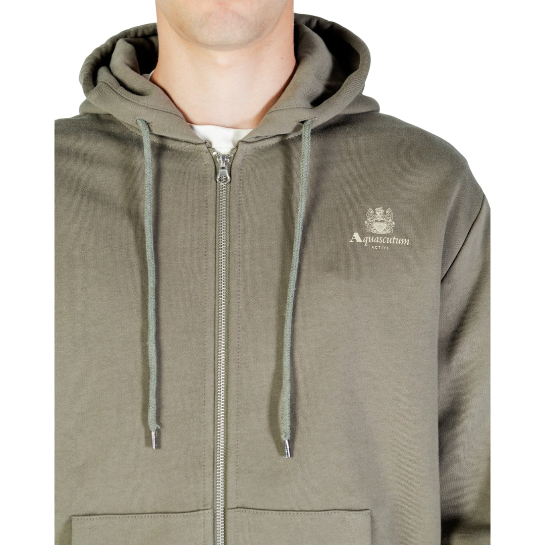 Aquascutum Active Small Logo Full Zip Army Green L