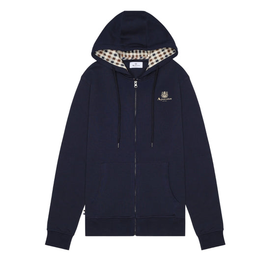 Aquascutum Active Small Logo Full Zip Navy S