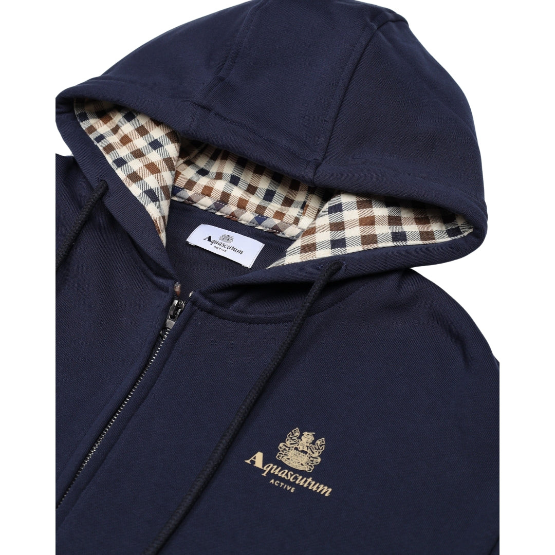 Aquascutum Active Small Logo Full Zip Navy S