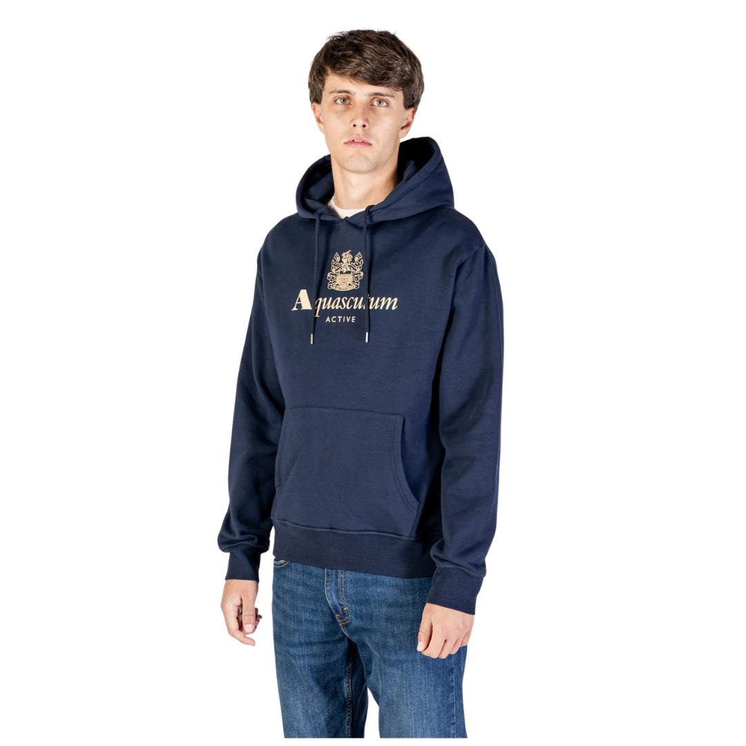 Aquascutum Active Big Logo Hoodie Navy L