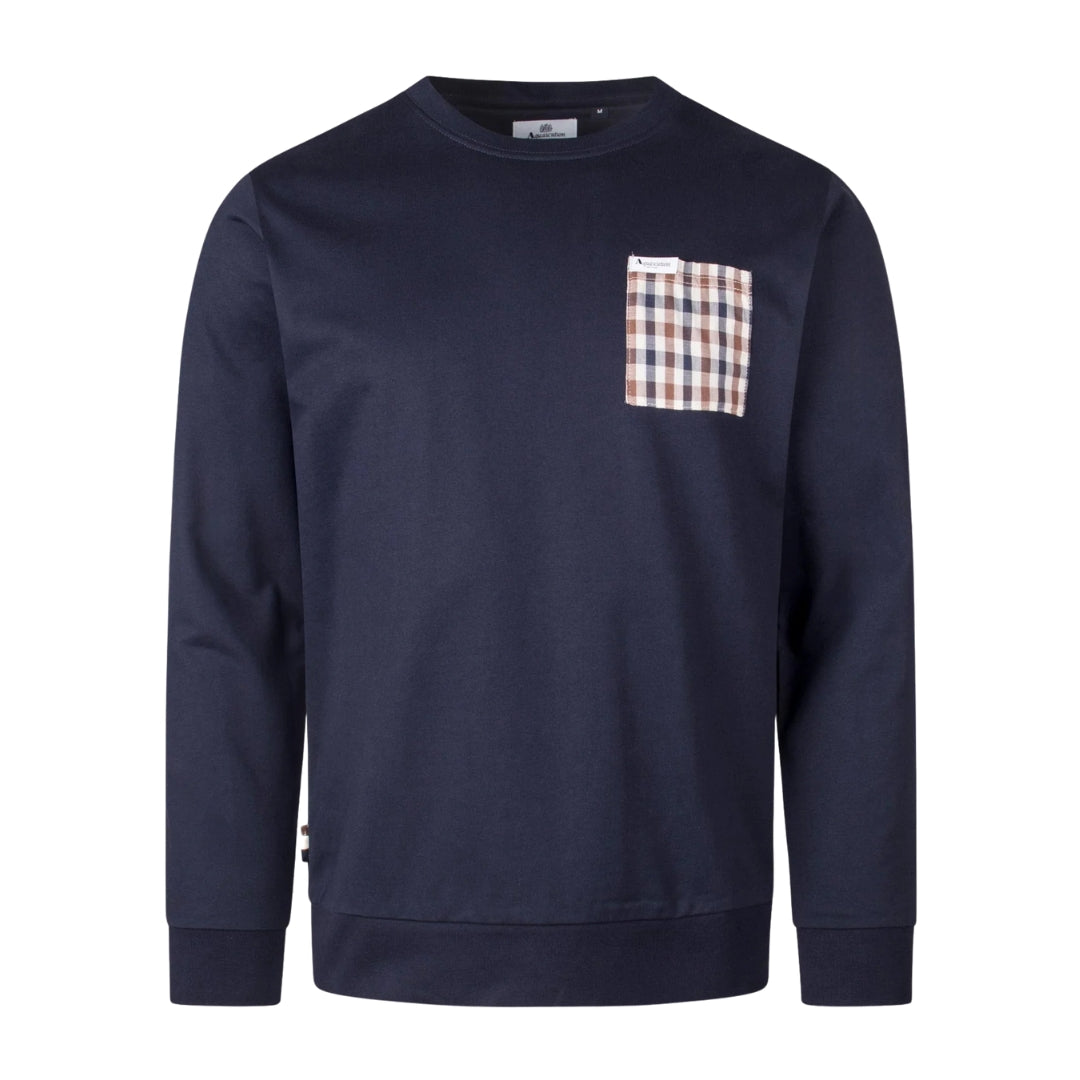Aquascutum Active Iconic Pocket Crewneck Navy M