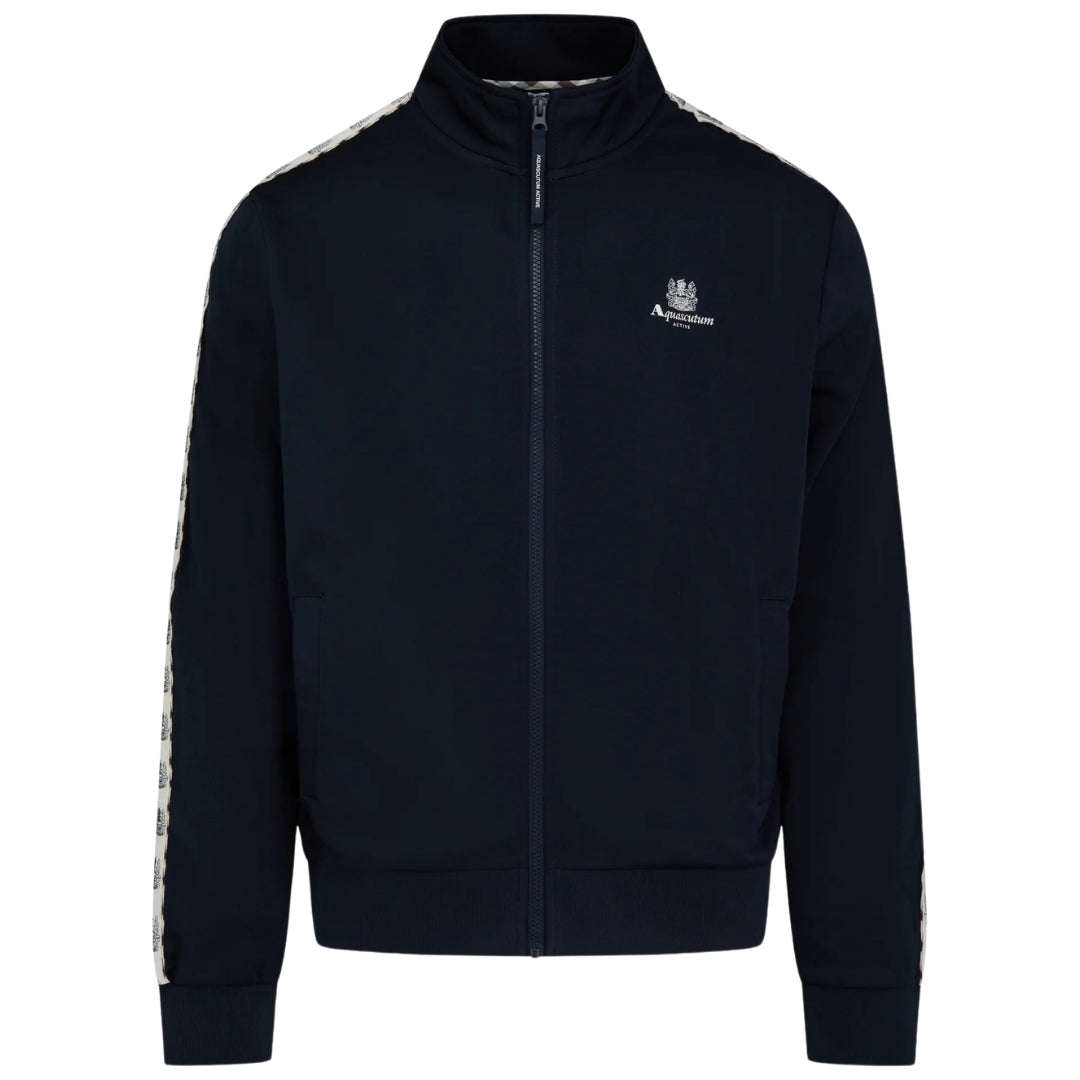 Aquascutum Active CREST TAPE TRACK TOP AA_B006_SW018 11 Navy Zip Sweater Mens S