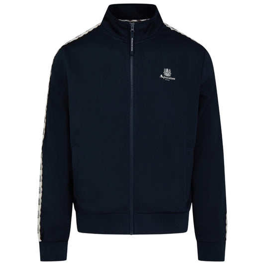 Aquascutum Active CREST TAPE TRACK TOP AA_B006_SW018 11 Navy Zip Sweater Mens S