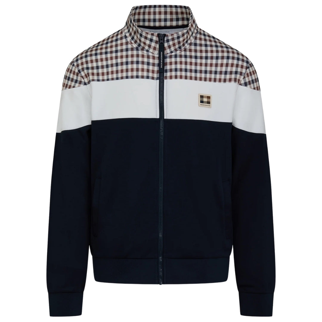 Aquascutum Active CC SHOULDER TRACK TOP AA_B006_SW019 11 Navy Zip Sweater Mens S