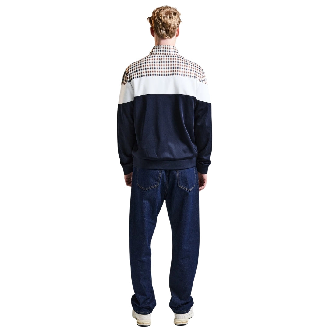 Aquascutum Active CC SHOULDER TRACK TOP AA_B006_SW019 11 Navy Zip Sweater Mens S