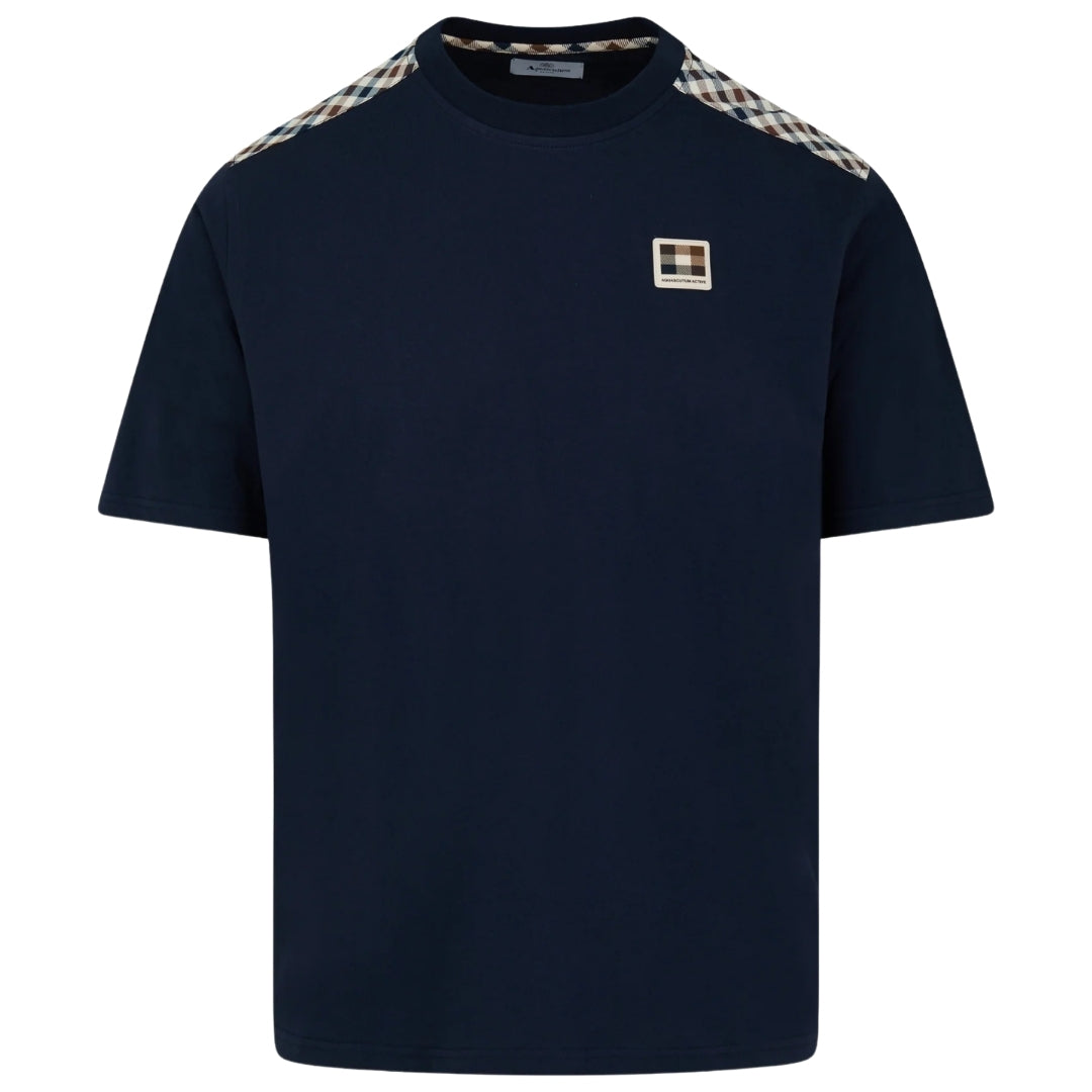 Aquascutum Active INSERT LAMINA T-SHIRT AA_B006_TS005 11 Navy Blue T-Shirt Mens M